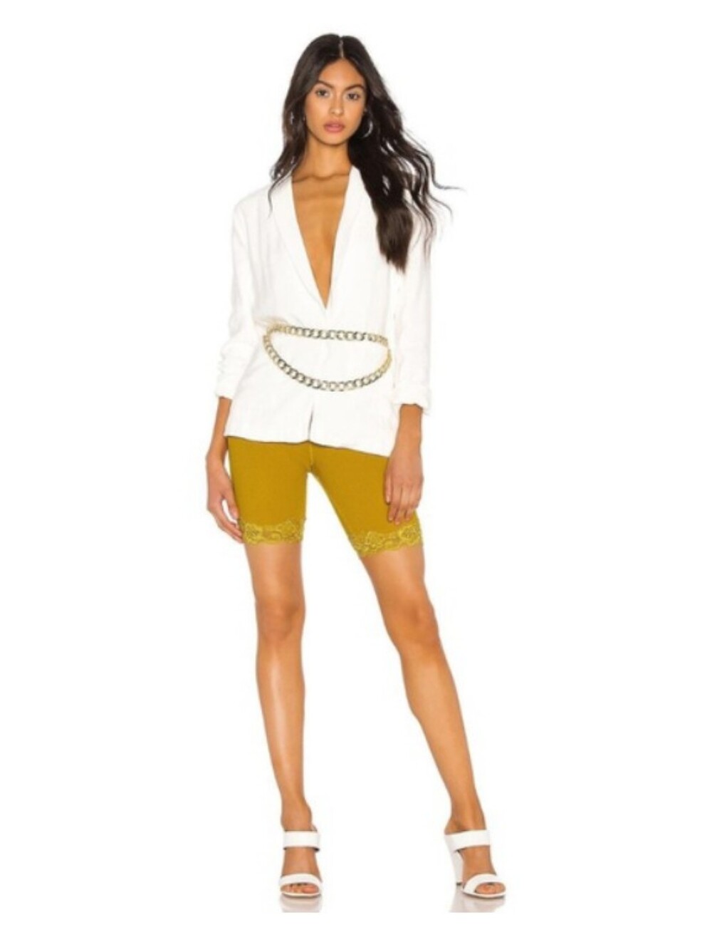 FREE PEOPLE Intimate Sz S Like New Harlow Lace Trim Bike Shorts in Hawaii Honey